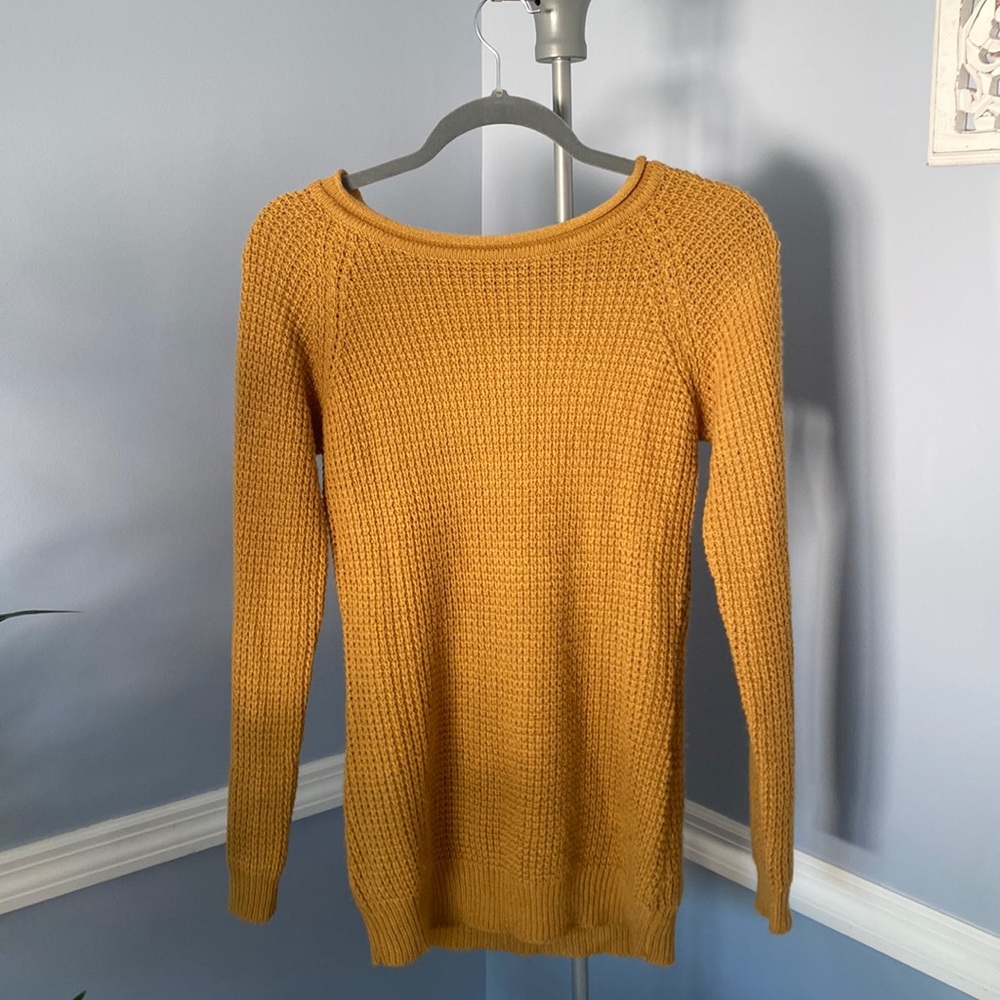 Ambiance Apparel Mustard Knit Sweater